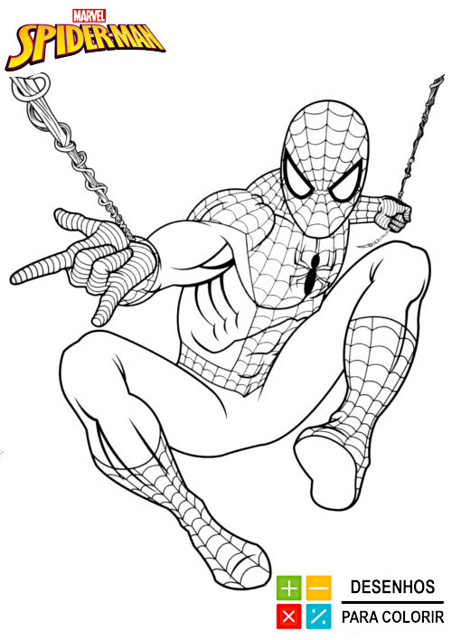 Colorindo desenho do homem aranha Peter I Desenhos coloridos 