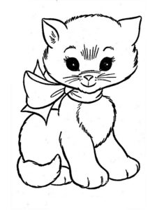 desenho de gatos para colorir