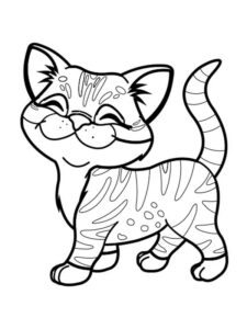 desenho para colorir gatinho
