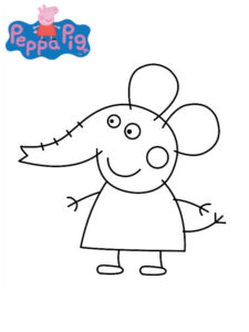 desenho peppa pig para colorir