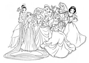 desenho princesas para colorir