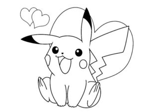 desenhos pikachu para colorir