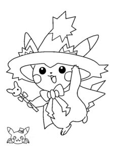 desenhos pikachu para colorir