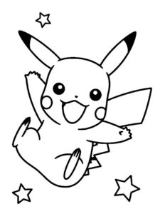 pikachu desenho para colorir