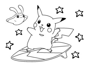 pikachu desenho para colorir