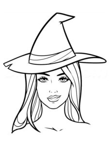 desenho de bruxa
