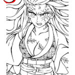 Desenhos para colorir de Nezuko Demon Slayer danças - Desenhos para colorir  grátis para imprimir