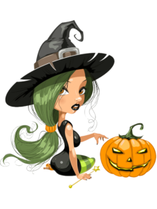 desenho de halloween bruxa