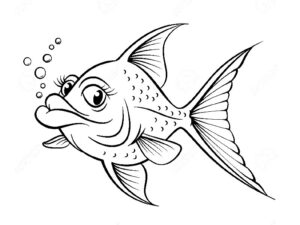 desenho de peixes para colorir