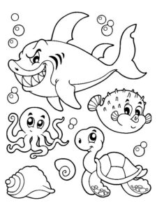 desenhos de peixes para colorir
