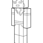 Desenho de Minecraft Steve Sorridente para colorir