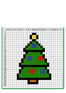 arvore de natal pixel art