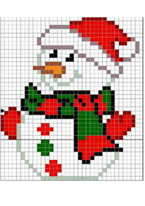 boneco de neve pixel art