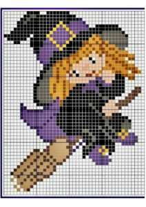 bruxa halloween pixel art