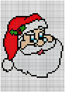 papai noel pixel art