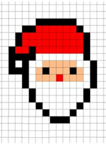 papai noel pixel art