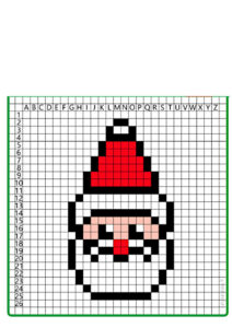 papai noel pixel art