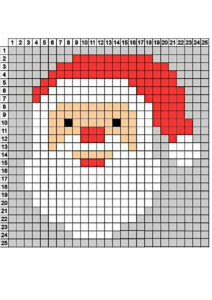 papai noel pixel art