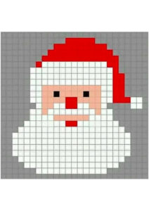 papai noel pixel art