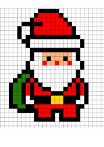 papai noel pixel art