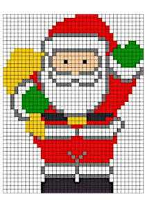 pixel art de natal