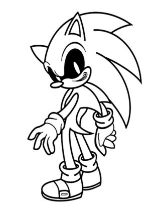 sonic exe para colorir