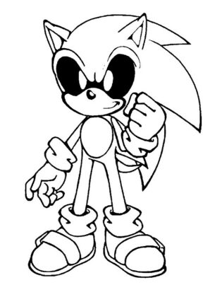 sonic exe para colorir