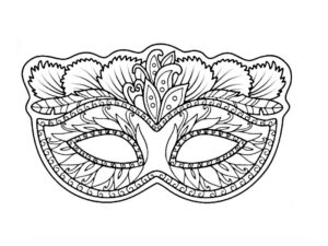 desenho de mascara de carnaval