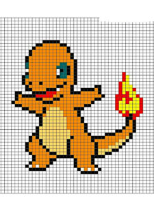 pixel art facil pokemon