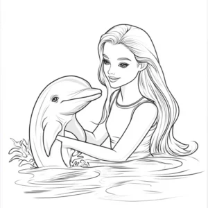 barbie desenho para colorir