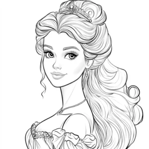 desenho para colorir barbie princesa