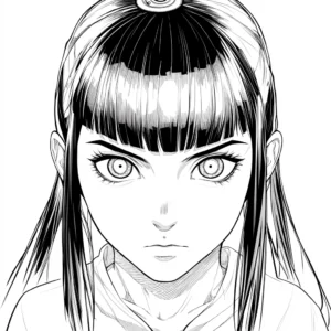 desenho da hinata para colorir