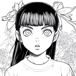 desenho da hinata para colorir