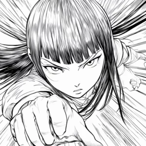 desenho da hinata para colorir