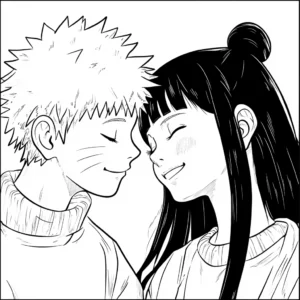 desenho da hinata para colorir