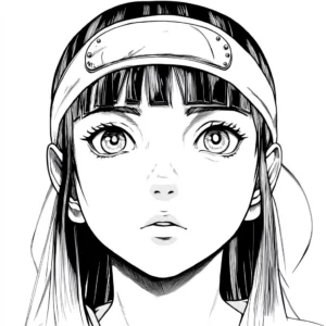 hinata para colorir