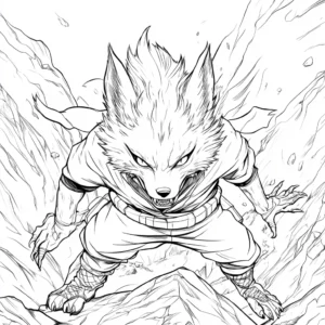 naruto modo kurama para colorir