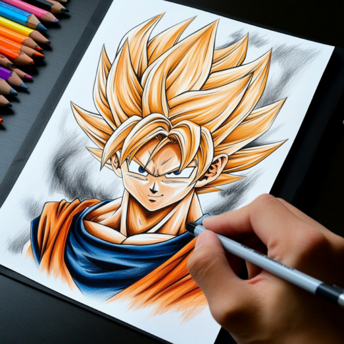 como colorir goku