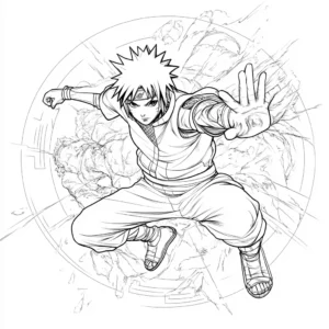 desenho para colorir do sasuke